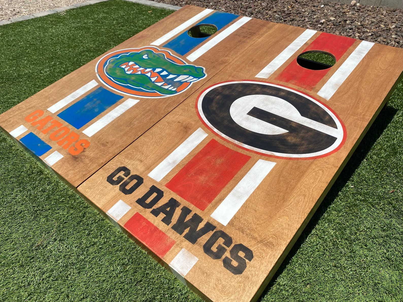 Custom Cornhole Boards, College, Distressed, Hand Painted, Personalized, Sports, Corn Hole - Etsy | Etsy (US)