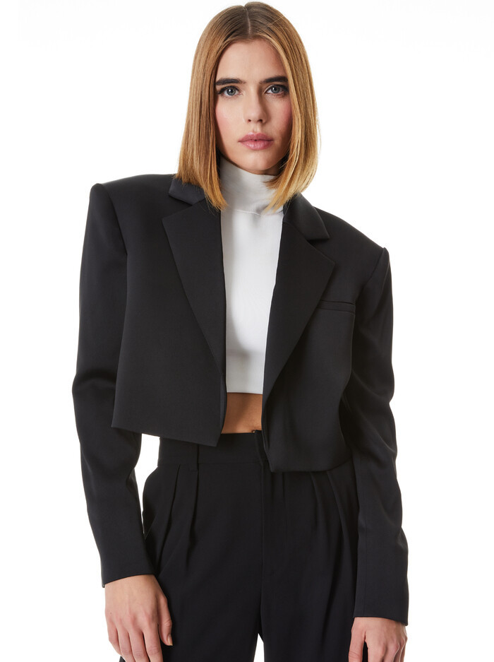 SHAN CROPPED BLAZER | Alice + Olivia