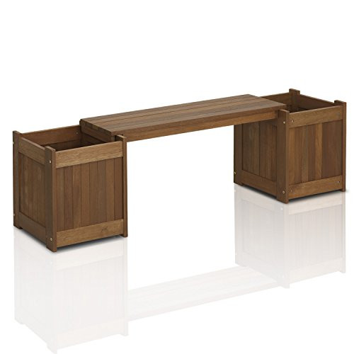 Furinno FG16011 Tioman Hardwood Flower Box, Brown | Amazon (US)