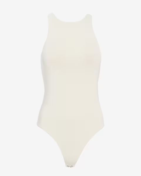 Body Contour Silky High Neck Thong Bodysuit | Express
