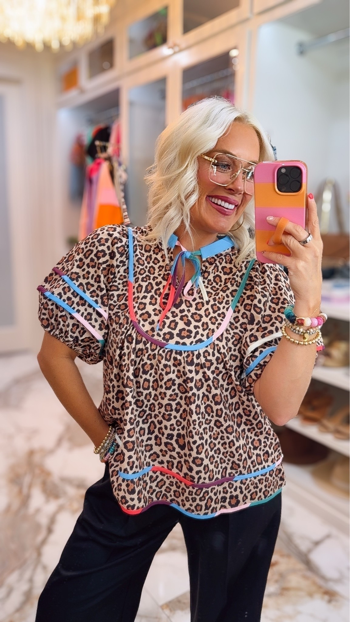 The cutest leopard blouse for the office . Teachers church so many things : small