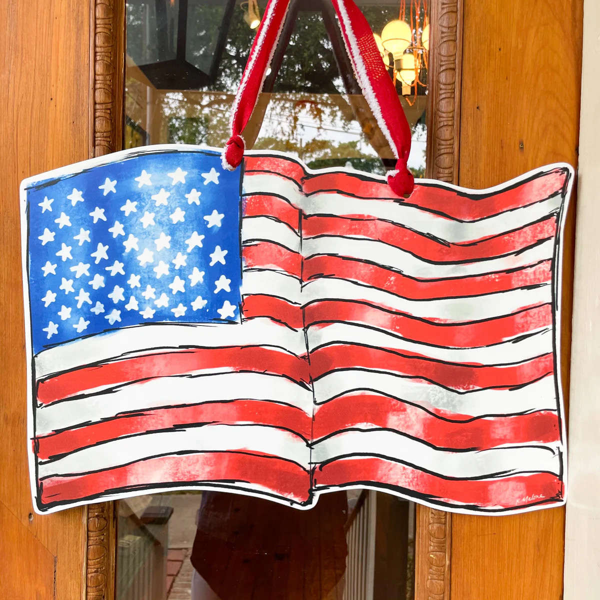 American Flag Door Hanger | Home Malone