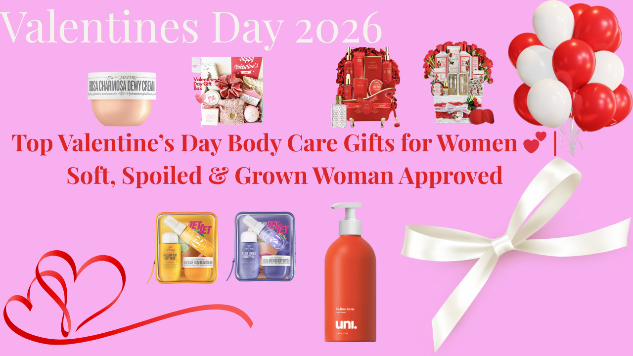Top Valentine’s Day Body Care Gifts for Women 💕 | Soft, Spoiled & Grown Woman Approved

If Valentine’s Day is about feeling good in your own skin, these body care picks are it. From ultra-hydrating creams to full spa gift sets, these are perfect for self-care nights, cozy evenings, and gifting yourself something special.
💗 Soft skin 💗 Cozy luxury 💗 Valentine’s Day 2026 ready
✨ All items linked in ShopMy + LTK.


ShopMy:
https://shopmy.us/shop/collections/3654993

LTK:


Sol de Janeiro – Brazilian Bum Bum Jet Set A cult-favorite trio with the iconic Cheirosa scent. Tightening cream, body wash, and mist for soft, glowing skin head to toe.
Sol de Janeiro – Delícia Drench Jet Set Ultra-hydrating and indulgent with a warm, comforting scent — perfect for dry winter skin and cozy nights in.
Sol de Janeiro – Mini Rosa Charmosa™ Dewy Body Cream A romantic rose-scented body cream with rosewater and crystal peptides that leaves skin dewy, smooth, and touchable.
Uni – 24-Hour Hydrating Body Serum Lightweight but deeply nourishing body serum that keeps skin soft, hydrated, and radiant all day long.
Valentine’s Red Rose 35-Piece Stress Relief Skincare Kit A full spa-at-home experience with rose-scented bath and body essentials — perfect for the ultimate self-care night.
Luxe 11-Piece Bath & Body Set with Perfume, Jade Roller & Gua Sha An elevated gift set that feels thoughtful and indulgent, combining body care with relaxing spa tools.
Valentine’s Day Spa Gift Box – Shea Butter & Velvet Scrunchie A cozy, feminine self-care package with rich shea butter and soft accessories — perfect for gifting or treating yourself.


#ValentinesDayBodyCare
#SelfCareValentines
#SoftSkinRoutine
#Over50AndChic
#BodyCareRoutine
#ValentinesDayGiftsForHer
#LuxurySelfCare
#SpaDayAtHome
#SolDeJaneiro


Valentine’s Day body care gifts, best body care for women 2026, self care Valentine’s Day, luxury body care gifts, Sol de Janeiro jet set, spa gift set for women, grown woman self care, over 50 body care routine, Valentine’s Day gifts for her, hydrating body serum
 

 #LTKValentine #LTKSeasonal #LTKOver40
