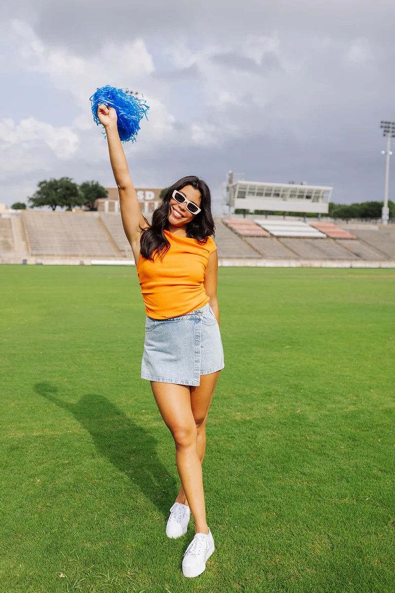 Kickoff Time Top - Orange | The Impeccable Pig