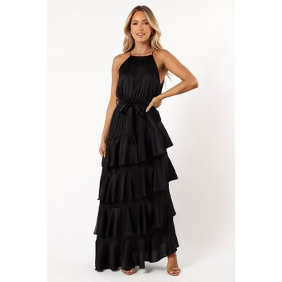 Petal and Pup Women's Annalise Tiered Maxi Dress - Black 4 | Target