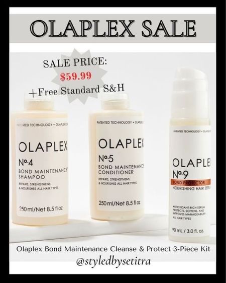 Olaplex Bond Maintenance Cleanse & Protect 3-Piece Kit on sale at QVC. $90 retail value now at $59.99. Just in time for fall - start building stronger bonds and save BIG on these powerhouse picks, today and tomorrow only! 💃🏾

#LTKbeauty #LTKunder100 #LTKsalealert