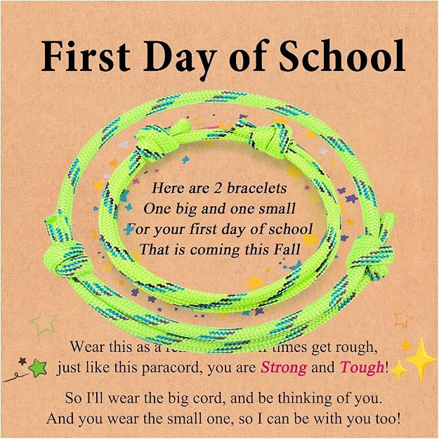 Leyung First Day of School Bracelet Mommy and Me, Mother Son Bracelets, 1st First Day of Kinderga... | Amazon (US)