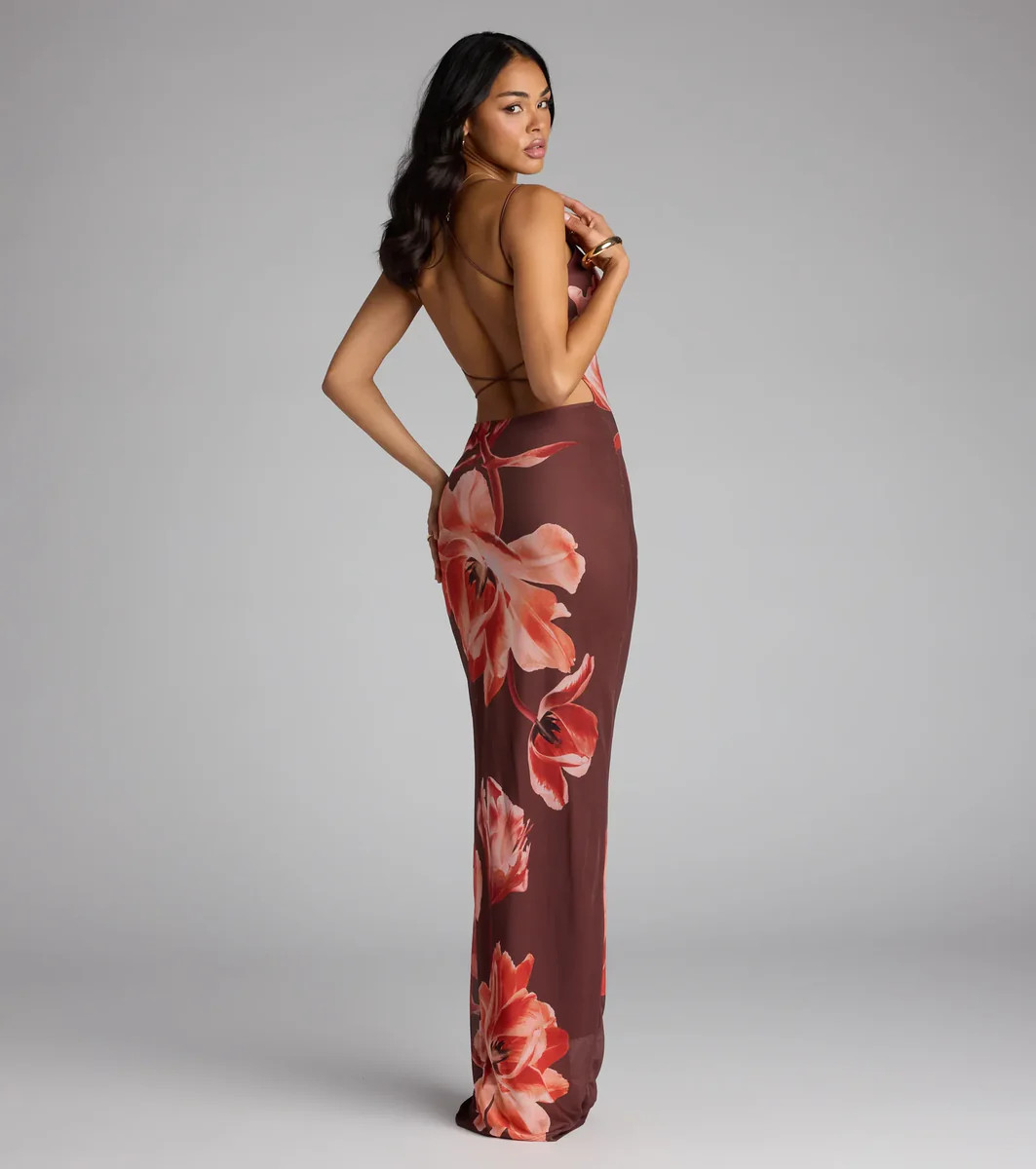 She's A Wildflower Strappy Back Maxi Dress | Windsor Stores