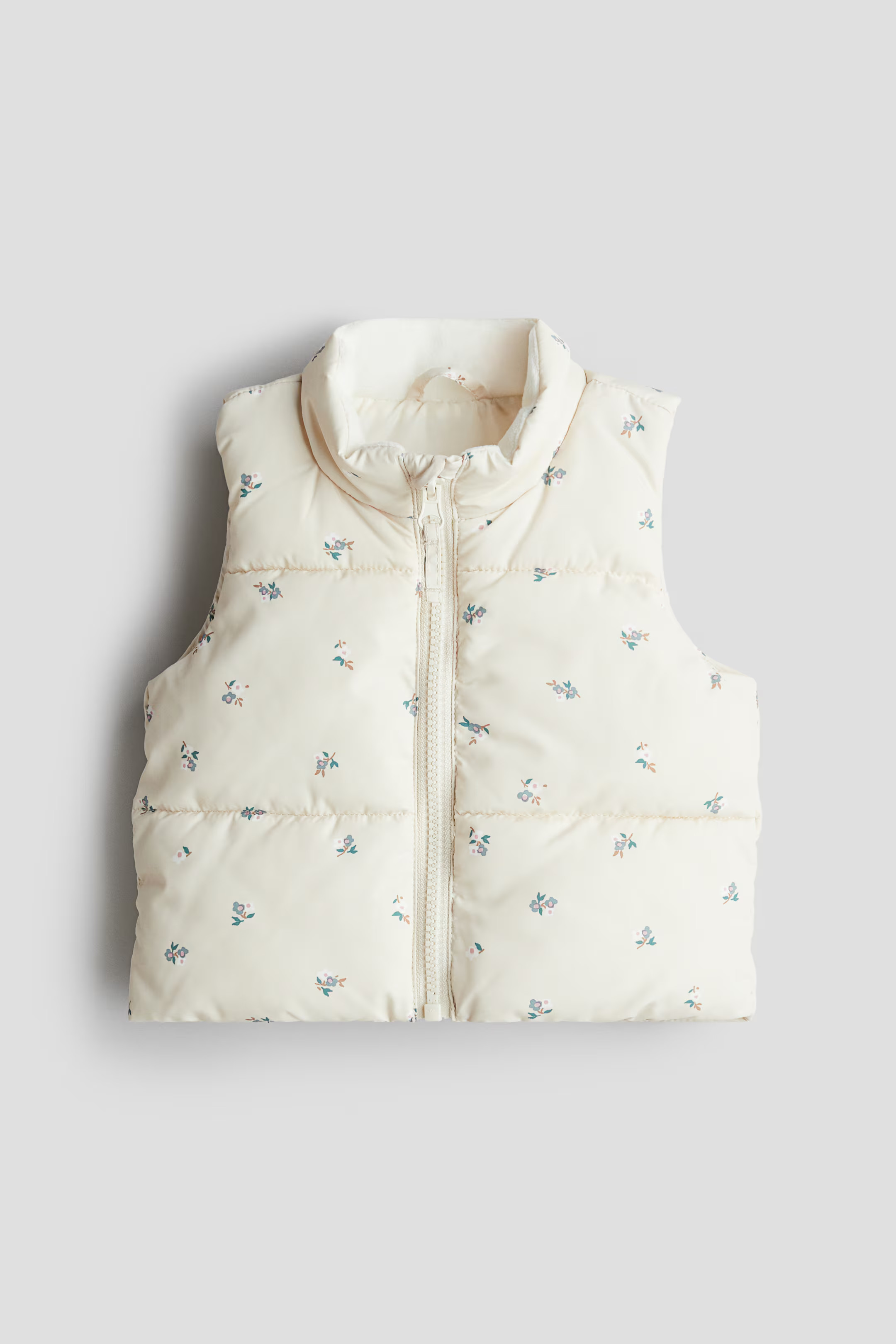 Puffer Vest - White/floral - Kids | H&M US | H&M (US + CA)