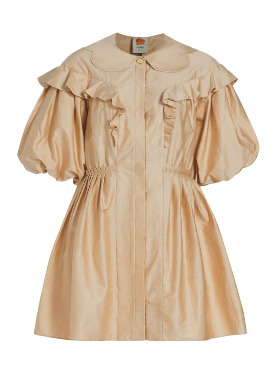 Ruffle Puff-Sleeve Minidress | Saks Fifth Avenue