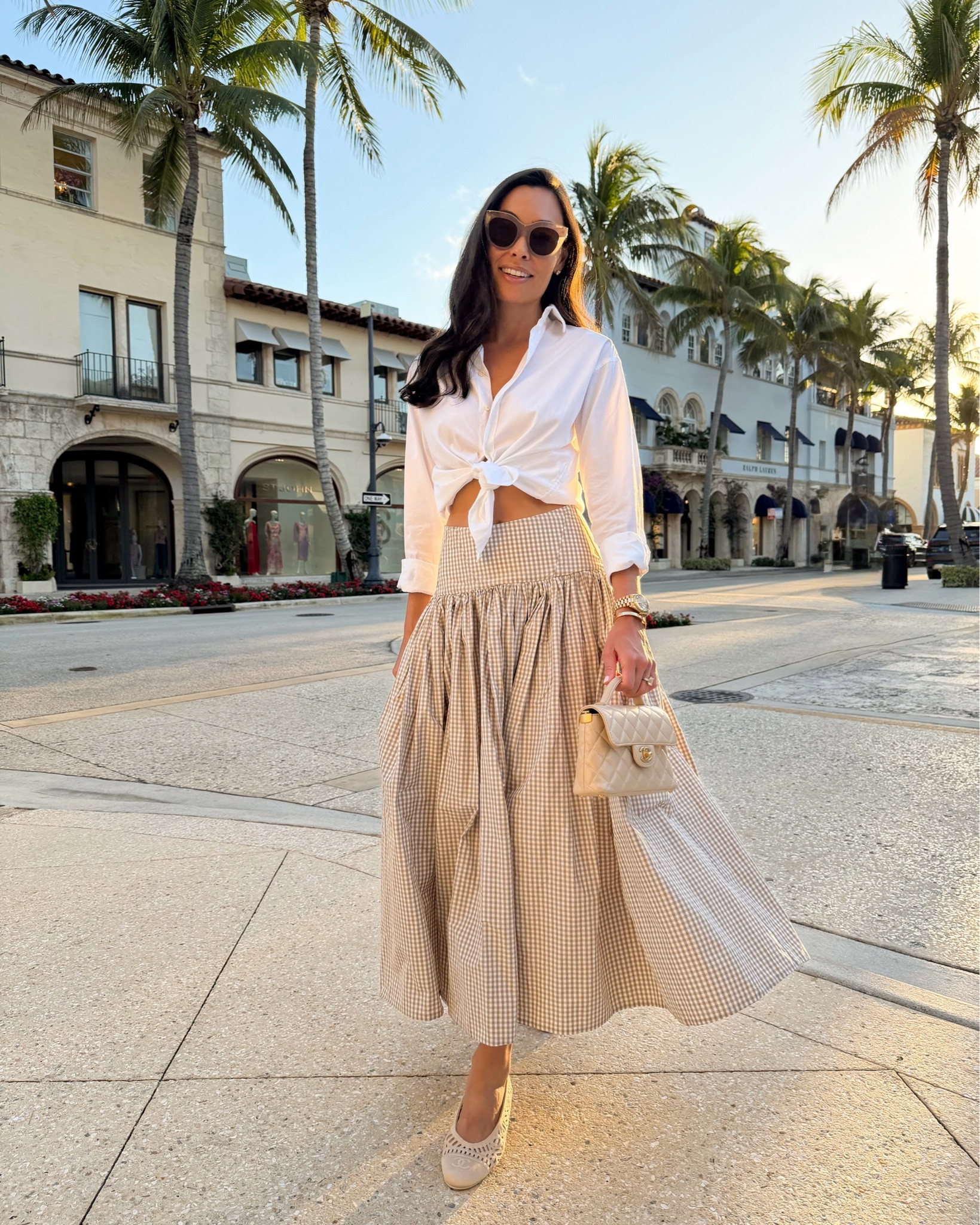 Skirt back in stock! Gingham Alexis skirt, Palm Beach outfit, Kat Jamieson style.

#LTKSeasonal #LTKootd #LTKstorytime