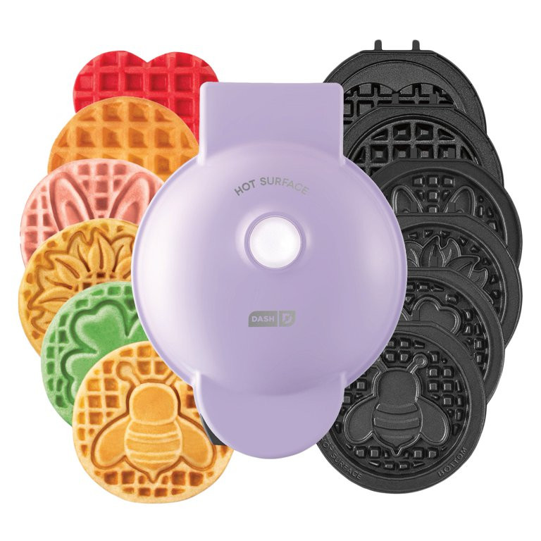 Dash Multi-Plate Mini Waffle Maker featuring Interchangeable Removable Plates | Walmart (US)