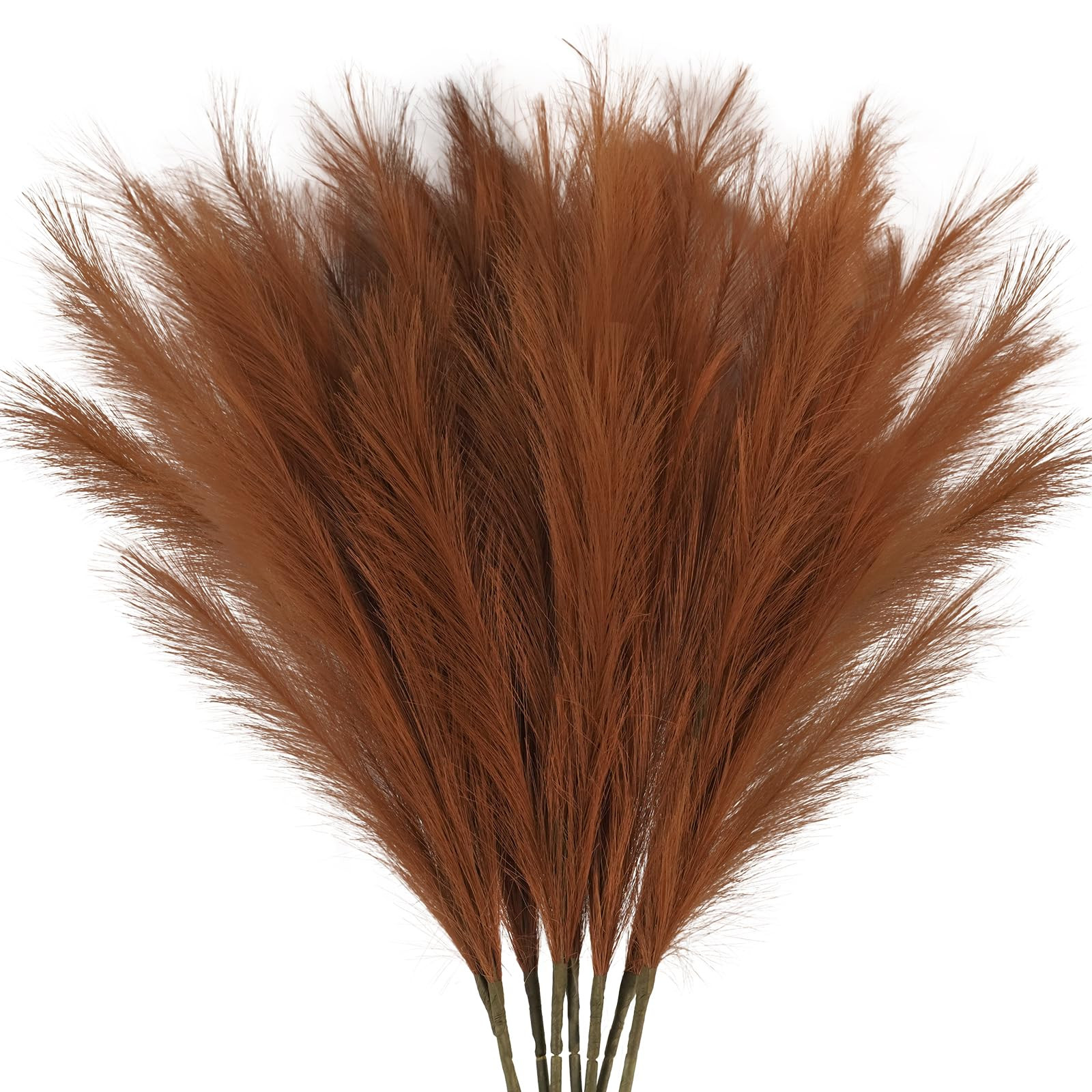 35" Faux Pampas Grass Decor, 8pcs Large Tall Fluffy Artificial Pompous Grass Branches Floral Fake... | Amazon (US)