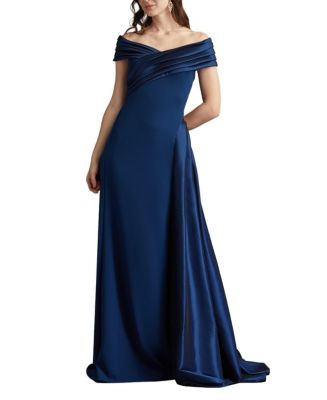 Tadashi Shoji Elysian Draped Overlay Train Gown | Bloomingdale's Women Dresses Evening & Formal G... | Bloomingdale's (AU)