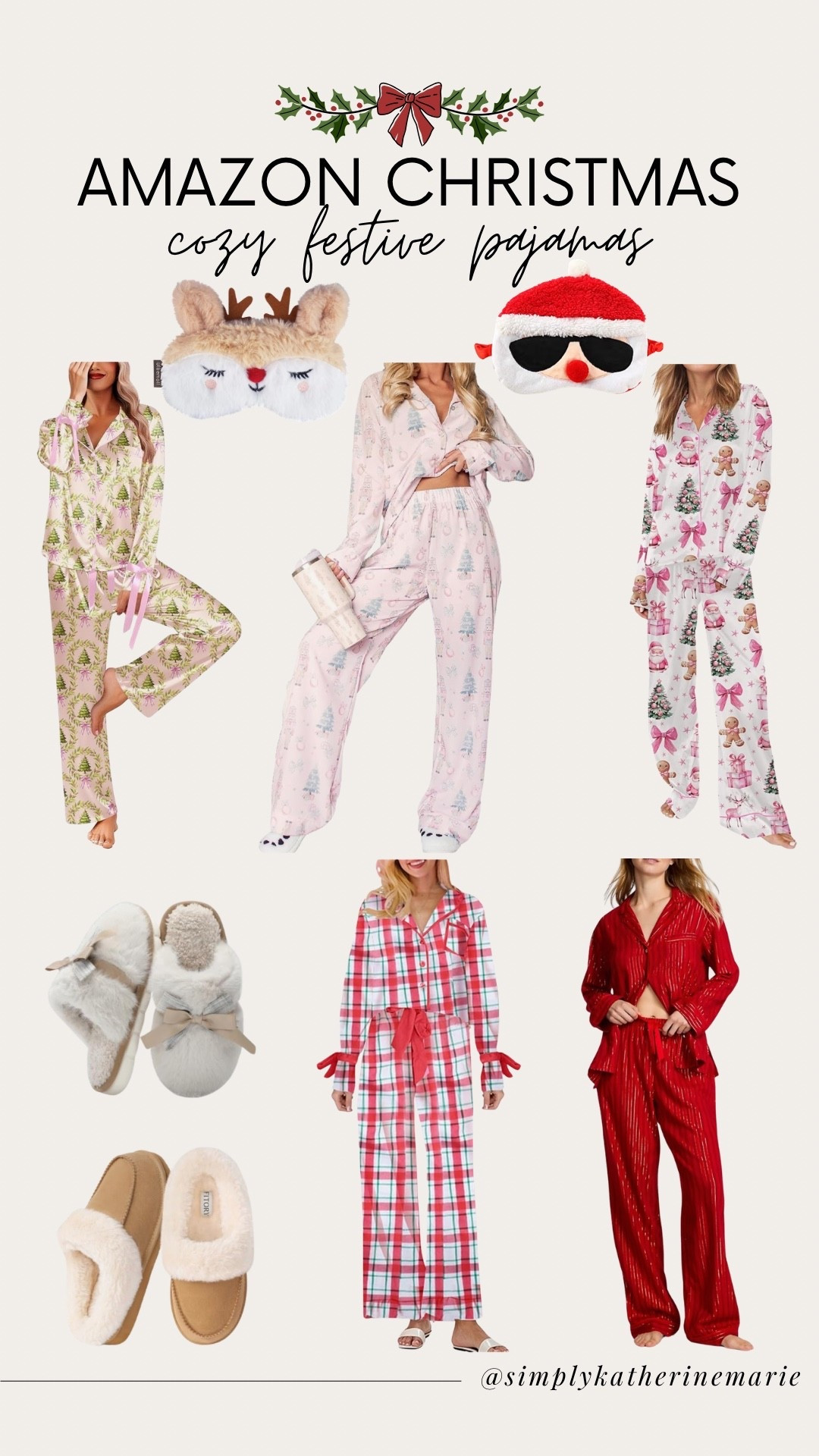 Cute Christmas pjs, adorable eye masks and cozy slippers. 

#LTKGiftGuide #LTKHoliday #LTKFindsUnder50