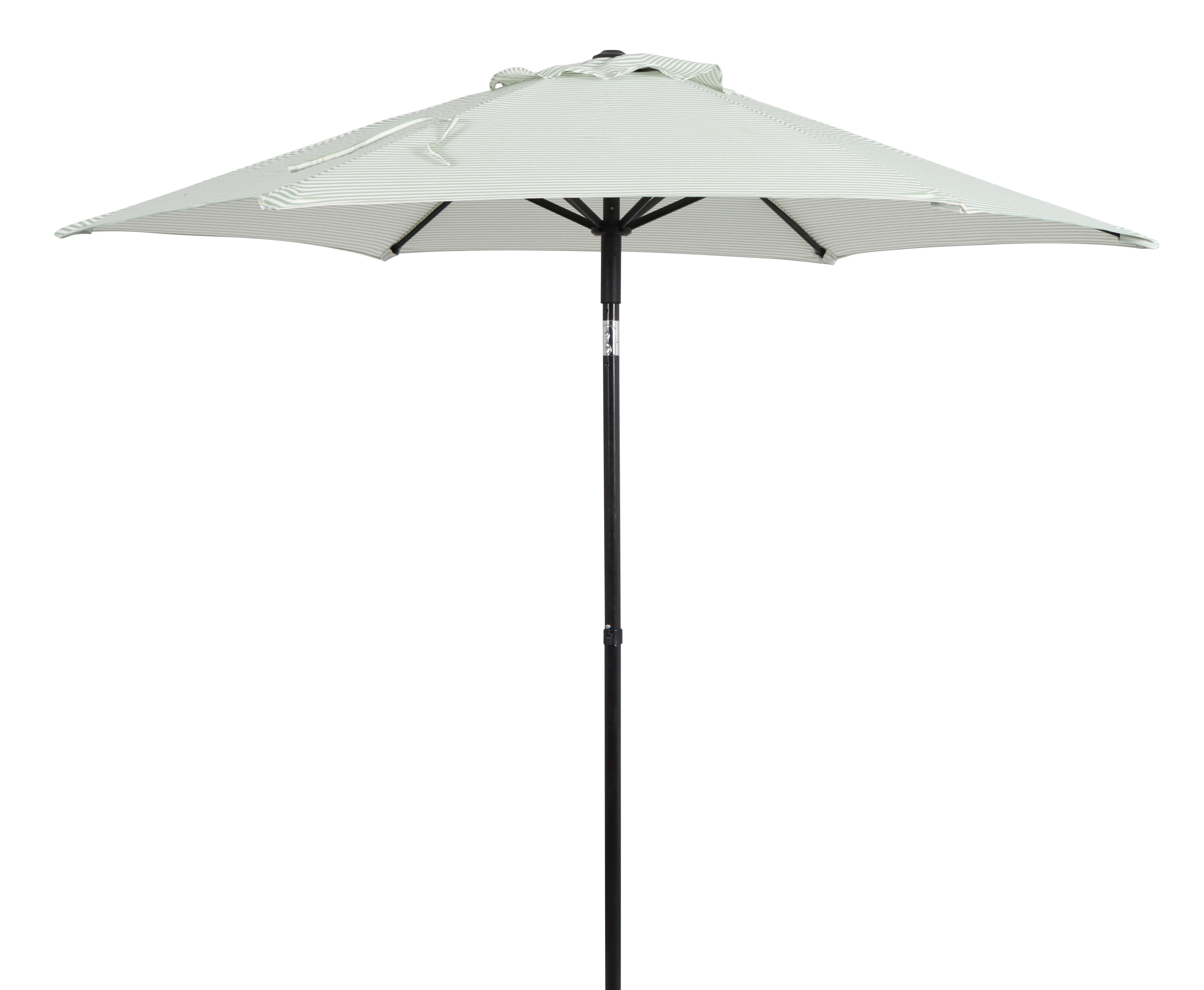 Better Homes & Gardens 7.5' Green Ticking Stripe Push-Up and Tilt Patio Umbrella | Walmart (US)