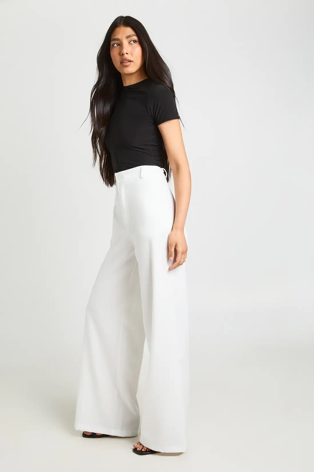 Ivory Tall Straight Leg Trousers | Boohoo USA | boohoo (US & Canada)