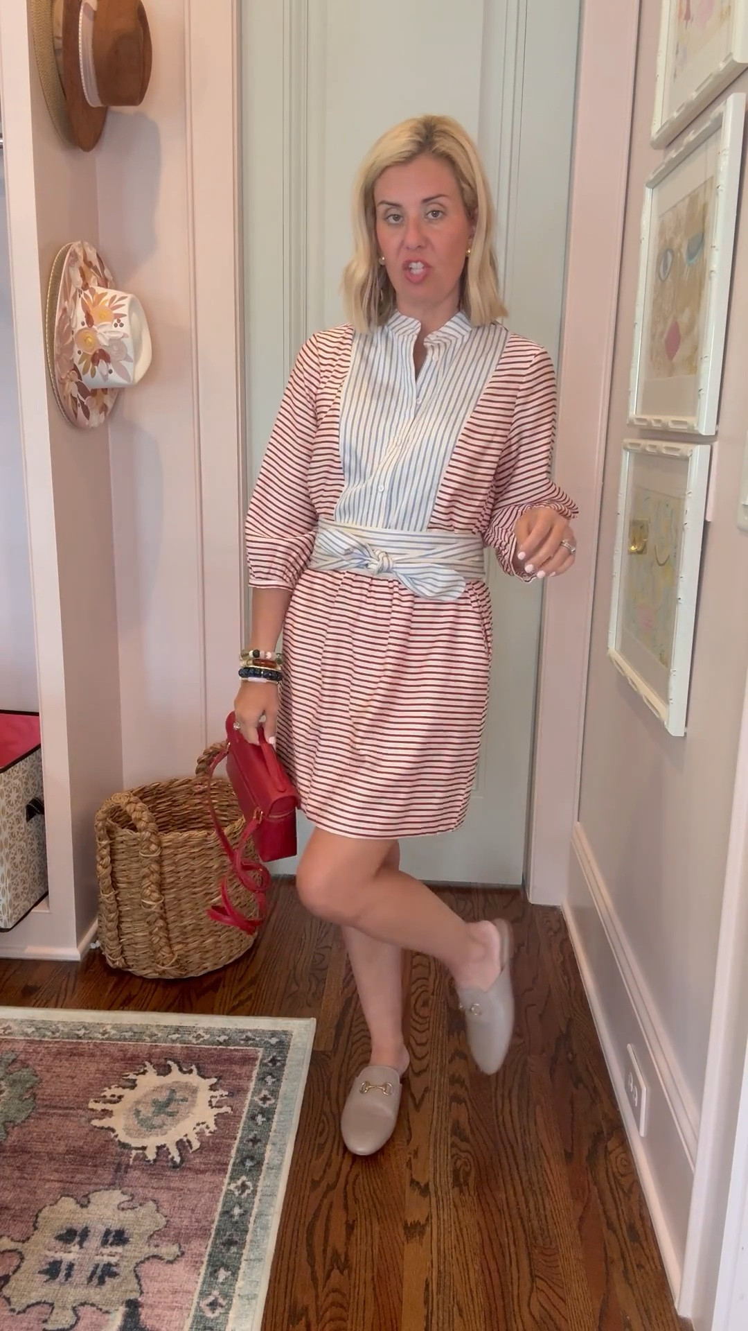 Tnuck dress on sale! This would make a great game day for us too. 
Dress - xs
Shoes - 8 tts 
 *code Catherine20 at Allie + Bess

#LTKdayinmylife #LTKootd #LTKmomlife