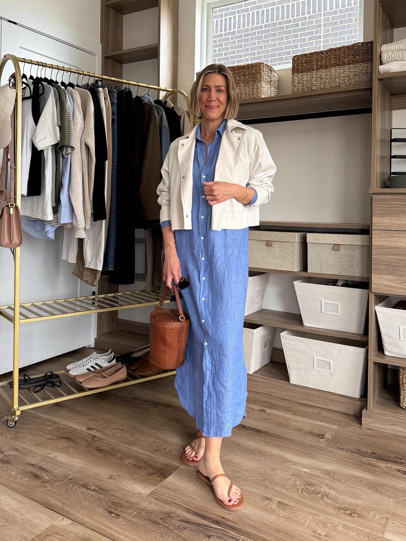 Wearing small shirt dress, small jacket, sandals tts

#LTKFindsUnder50 #LTKFindsUnder100 #LTKStyleTip