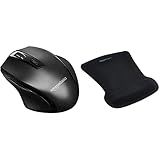 Amazon Basics Ergonomic Wireless PC Mouse - DPI Adjustable - Black & Gel Computer Mouse Pad with Wri | Amazon (US)