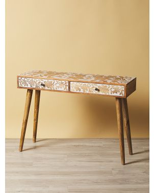 30x42 Floral Pattern 2 Drawer Console Table | Shop Finds Inspired By House Of Homegoods | HomeGoo... | HomeGoods