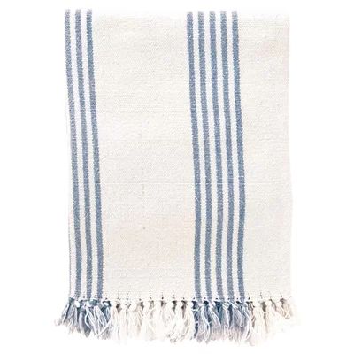 Ibiza Cotton Throw Blanket Color: French Blue | Wayfair North America