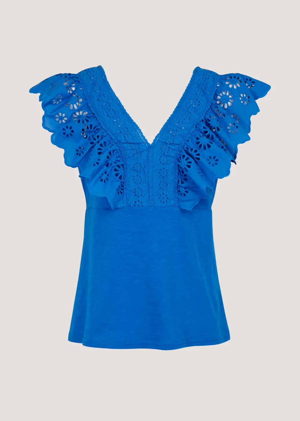 Blue Shiffley V Neck Vest Top | Matalan (UK)