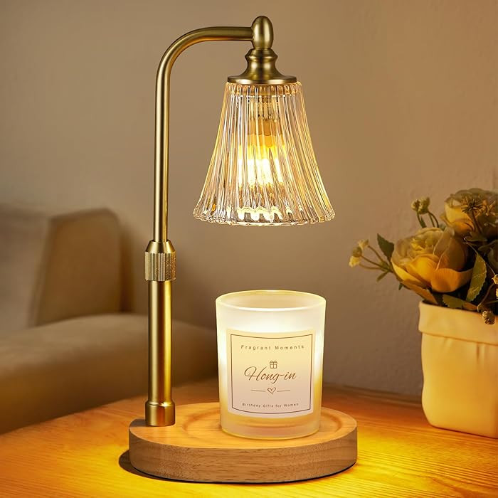 Candle Warmer Lamp with Timer Dimmable,Birthday Gifts for Women Mom Sister,Adjustable Height Wax ... | Amazon (US)