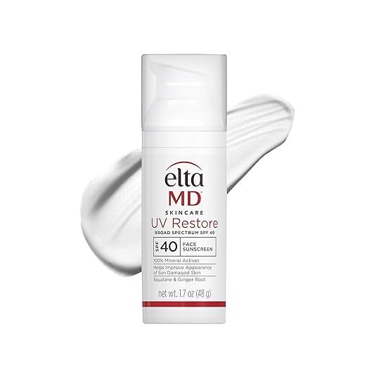 EltaMD UV Restore Face Sunscreen, SPF 40 Physical Sunscreen, Minimizes Hyperpigmentation and Help... | Amazon (US)