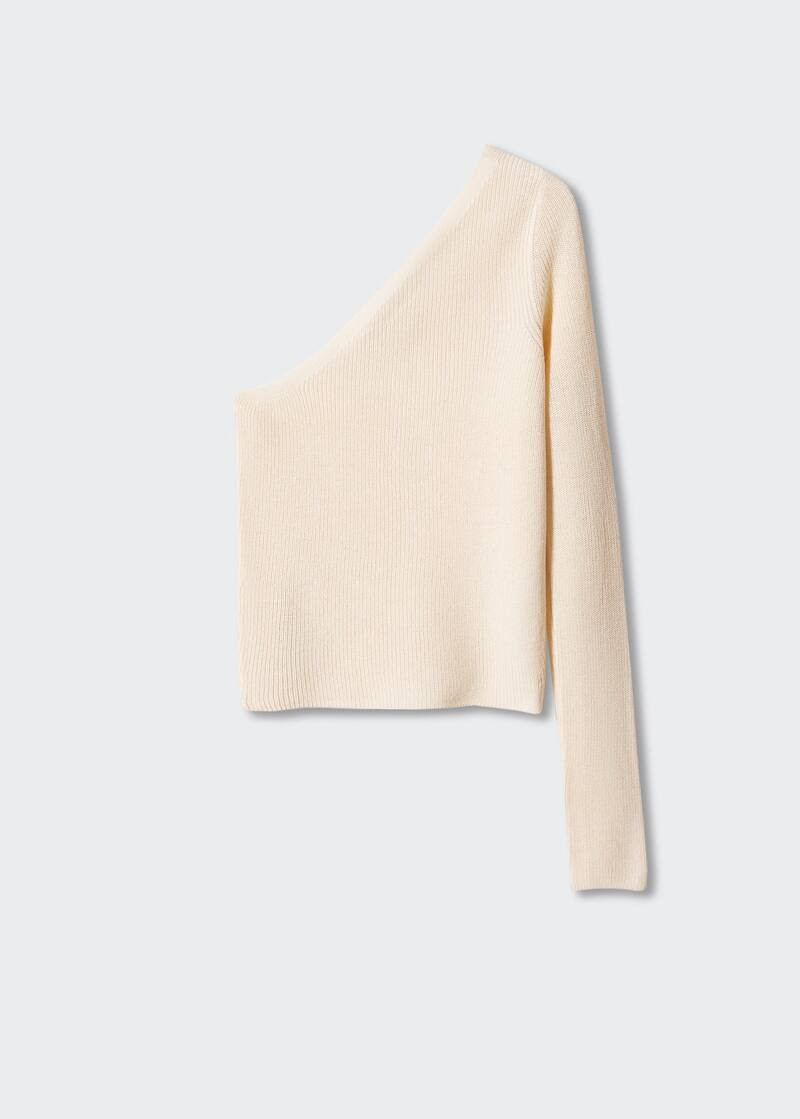 Ribbed asymmetric sweater -  Women | Mango USA | MANGO (US)