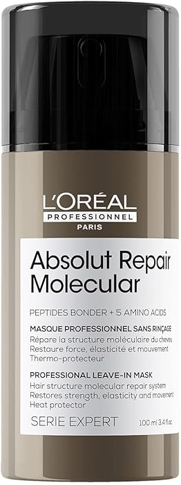 L'Oréal Professionnel Paris Absolut Repair Molecular Leave In Mask - Smooths and Strengthens Hai... | Amazon (US)