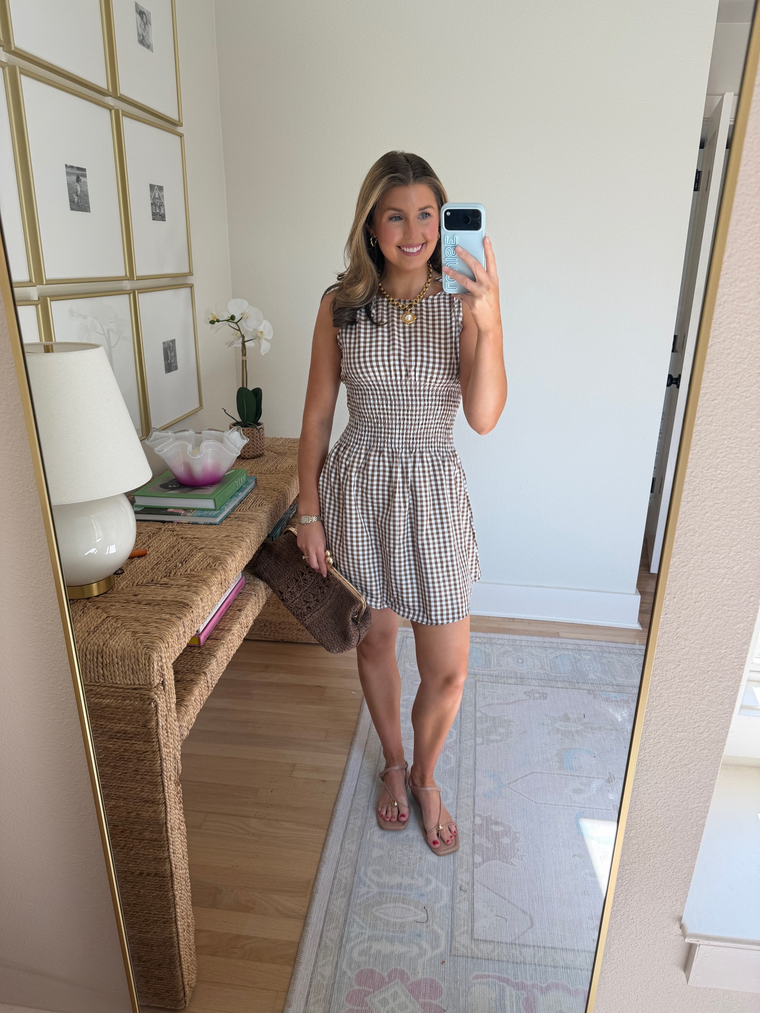 Summer to fall outfit idea! Wearing a S in dress!