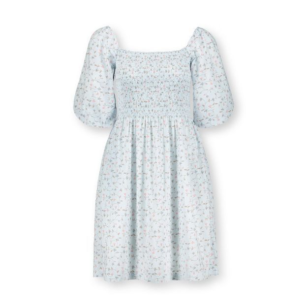 Hope & Henry Women's Bubble Sleeve Smocked Bodice Dress, Womens | Target