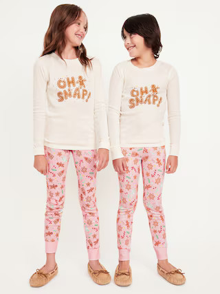 Gender-Neutral Graphic Snug-Fit Pajama Set for Kids | Old Navy (US)