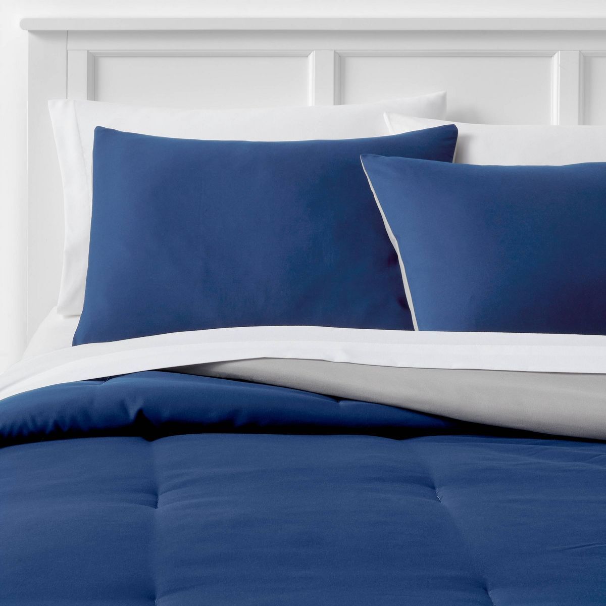 Solid Microfiber Reversible Comforter & Sheets Set - Room Essentials™ | Target