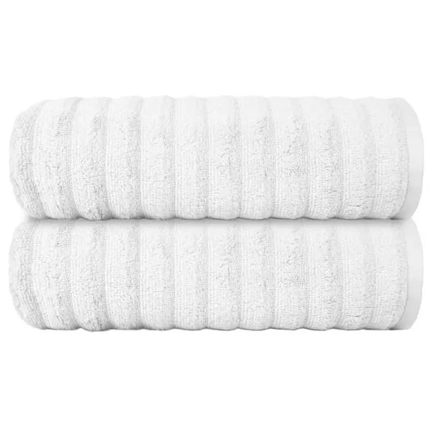 Mainstays 6 Piece Textures Cotton Bath Towel Set, Arctic White