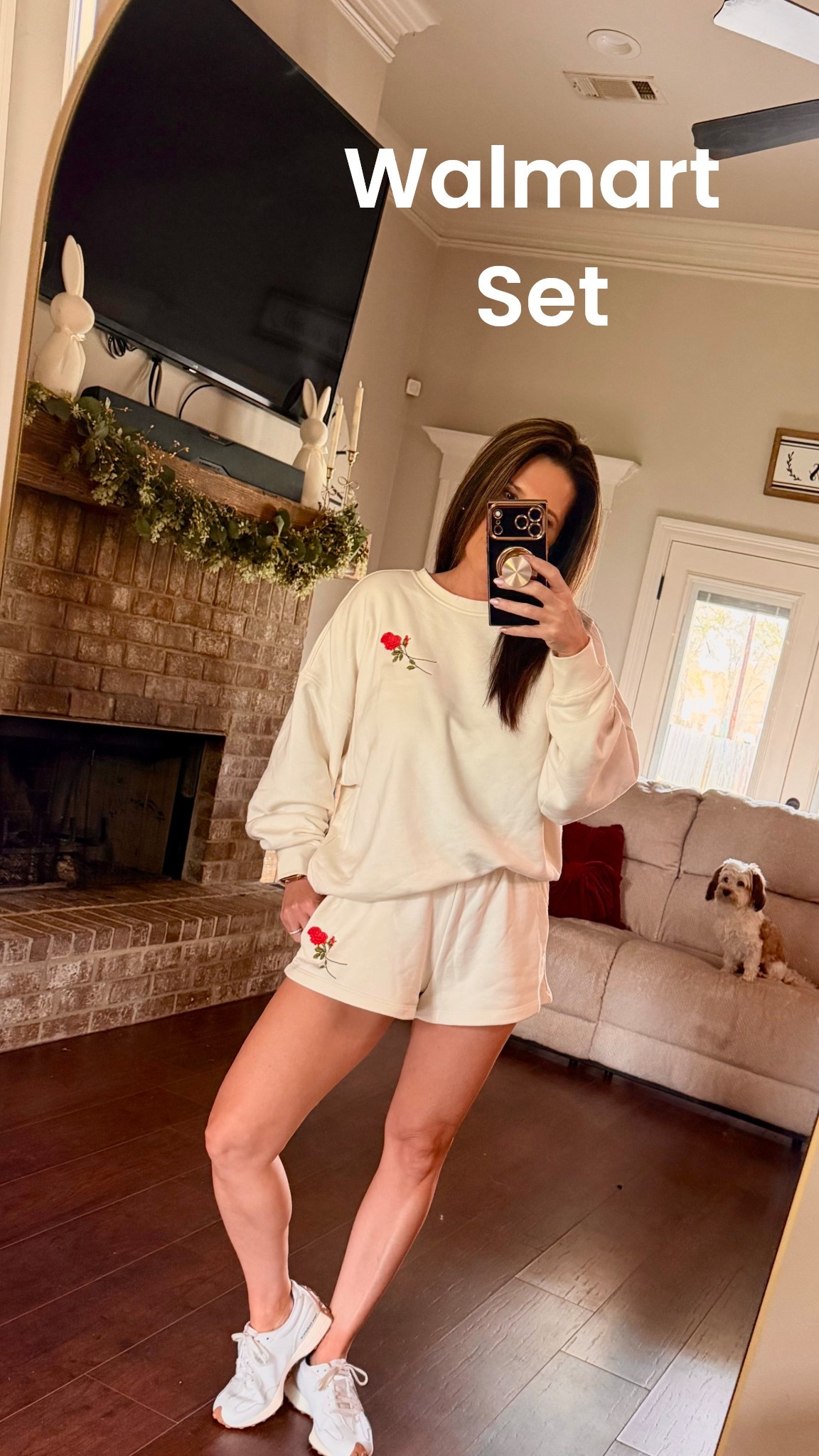 Cute Walmart set on clearance! Size xs in shorts and medium in top