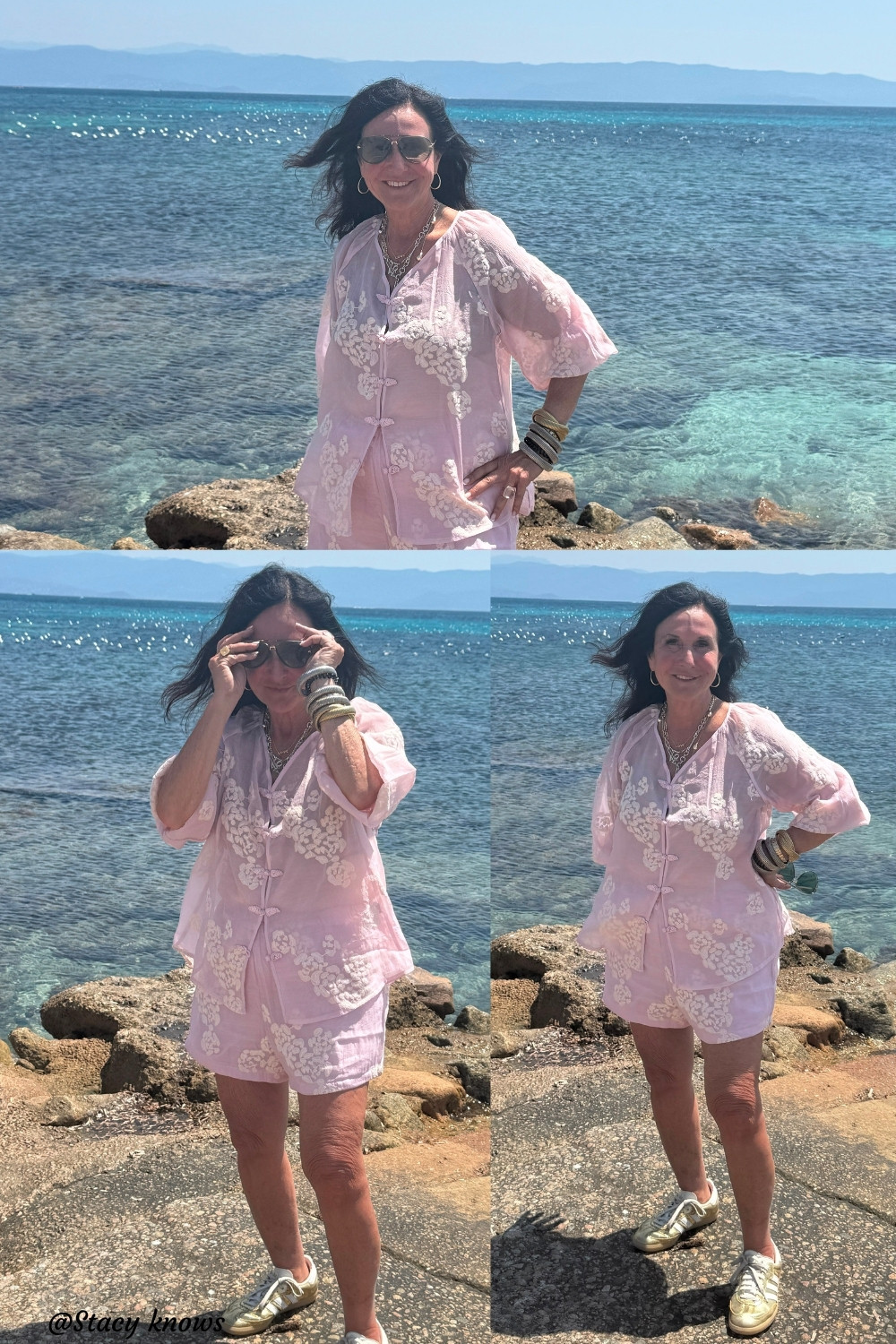 The ultimate effortless ensemble. This sheer tie-front two-piece set featuring a flowy button-up shirt and matching shorts delivers that perfect blend of dressy, casual, and comfortable. Perfect for vacation nights, weekend brunch, or elevated summer styling.
#LTKstyletip #LTKunder50 #LTKshoecrush #OOTD #TwoPieceSet #SummerStyle #DressyCasual #VacationOutfit #StyleInspo #OutfitGoals 

 #LTKootd #LTKSeasonal #LTKTravel