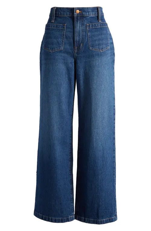 Madewell Perfect Wide Leg Jeans in Caronia Wash at Nordstrom, Size 31 | Nordstrom