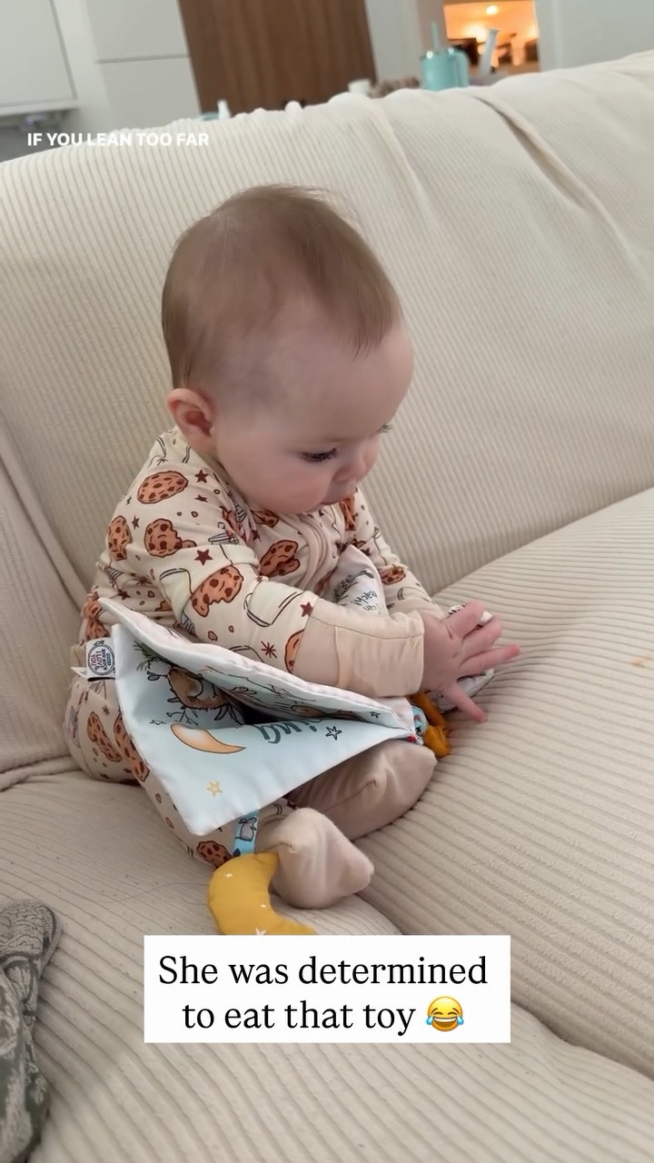 She was determined to eat that toy 😂

#LTKmomlife #LTKKids #LTKBaby