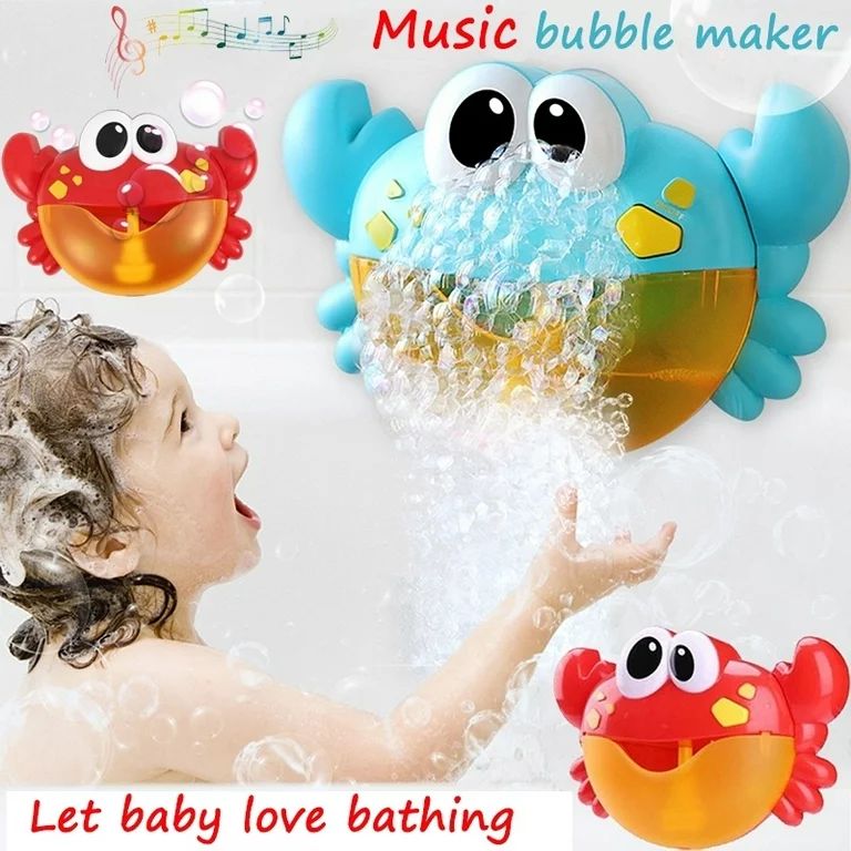 Loely Musical Bubble Crab Baby Bath Shower Toys Dreamlike Foam Making Machine for Toddlers(Built-... | Walmart (US)