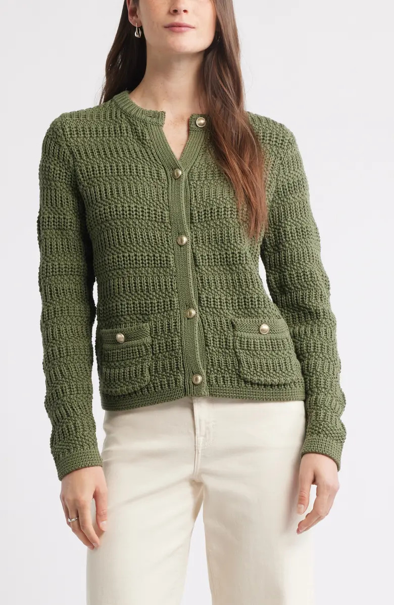 Caslon® Textured Sweater Jacket | Nordstrom | Nordstrom