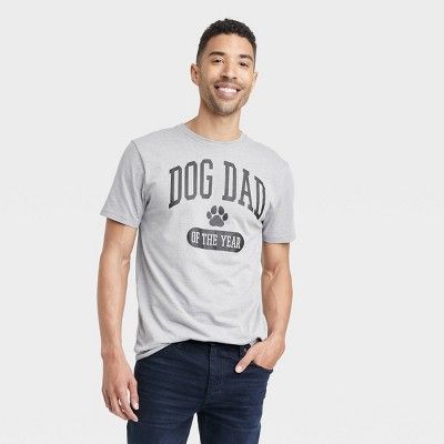 Men's IML Dog Dad of the Year Short Sleeve Graphic T-Shirt - Heathered Gray | Target