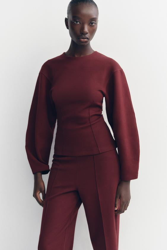 FITTED INTERLOCK SWEATSHIRT | Zara UK