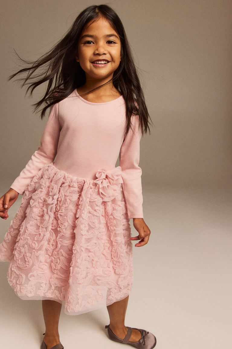 Bow-detail Dress - Light pink - Kids | H&M US | H&M (US + CA)