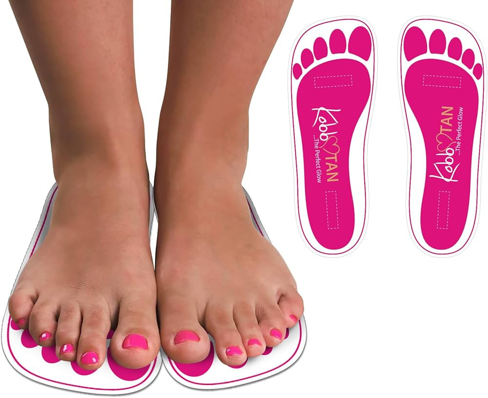 60 Pairs(120feets) Spray Tan Feet Pads Disposable & Economic Pink Feet pads for Spray tanning,Use... | Amazon (US)