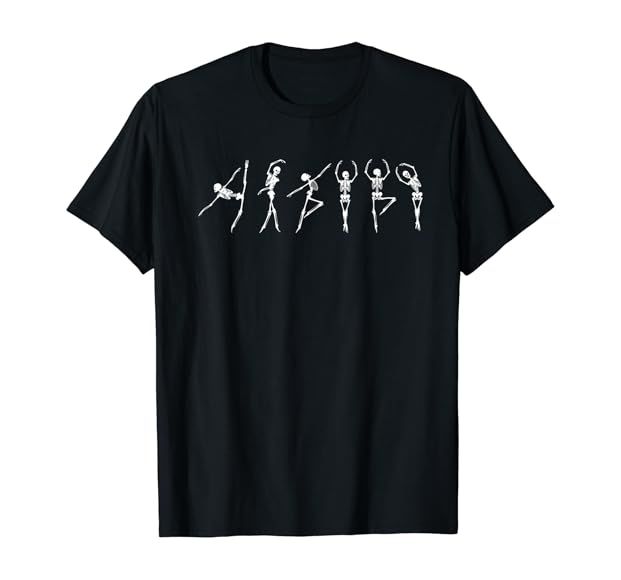 Happy Halloween Dancing Ballet Funny Skeleton Ballerina T-Shirt | Amazon (US)