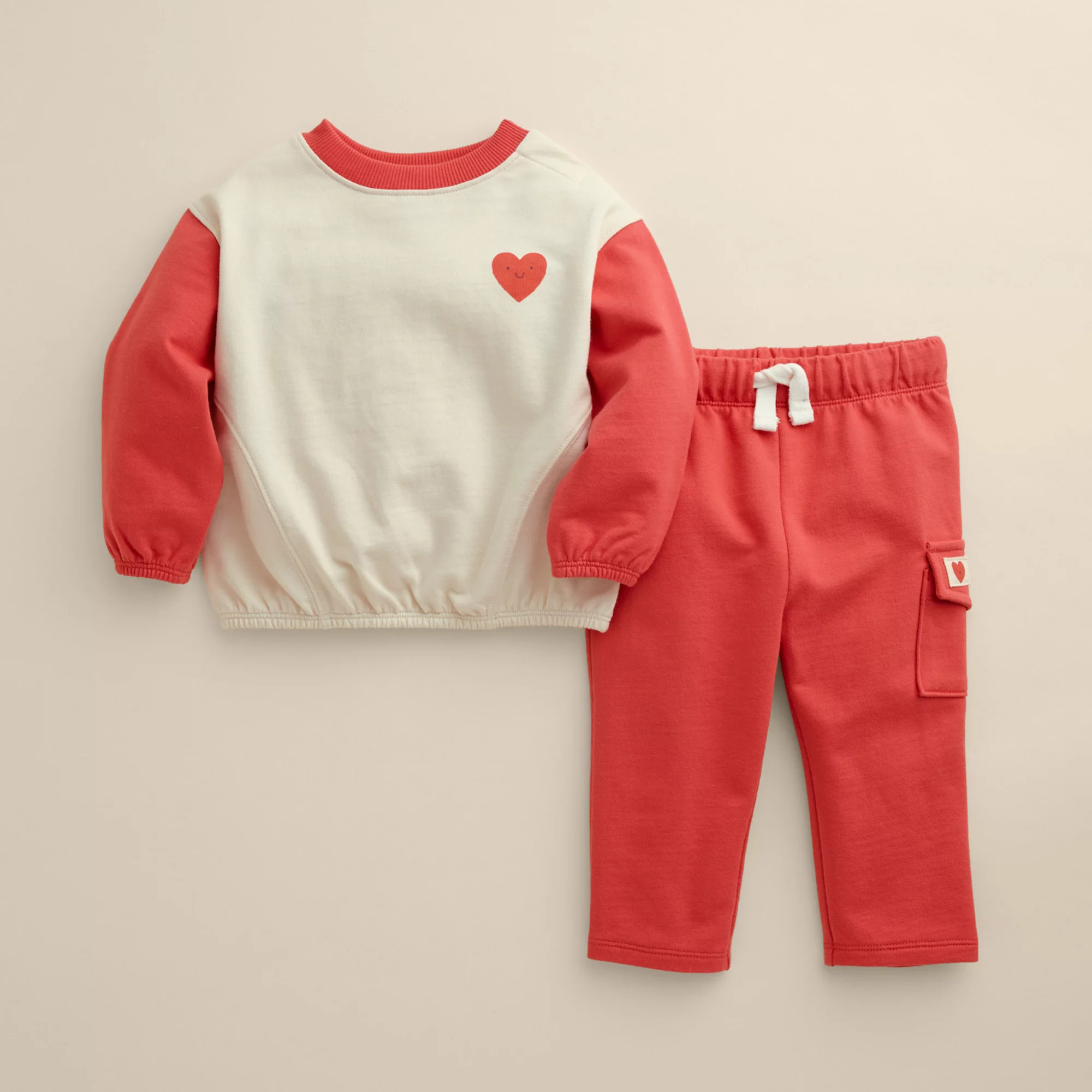 Baby Little Co. by Lauren Conrad 2-pc. Heart Crew & Pants Set | Kohl's