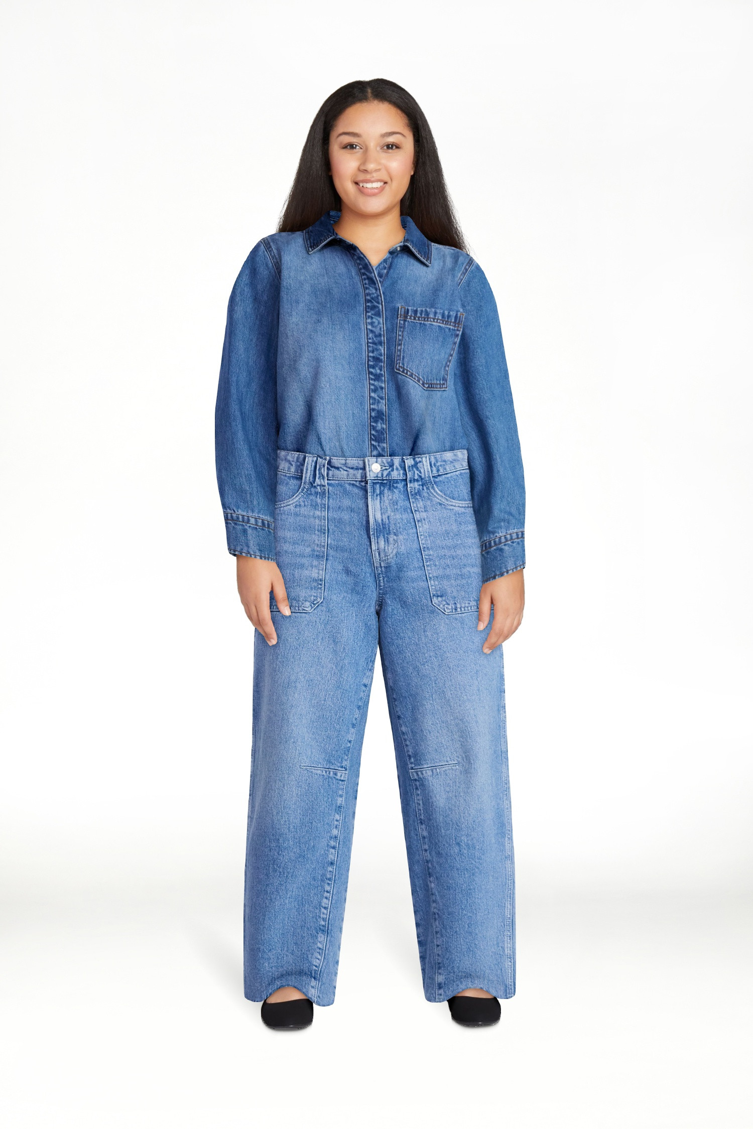 Free Assembly Women's Cropped Carpenter Barrel Jeans, 27" Inseam, Sizes 0-20 | Walmart (US)