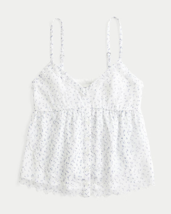 Easy Chiffon Babydoll Top | Hollister (US)
